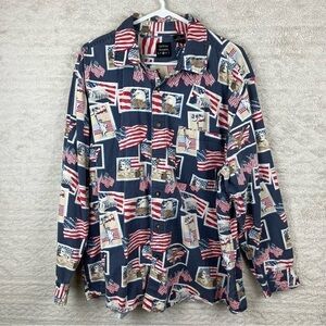Vintage COTTON TRADERS SPORT Men's USA PATRIOTIC shirt XXL Americana